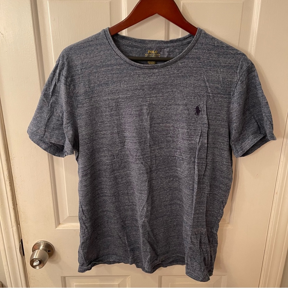 BARELY WORN blue Polo Ralph Lauren with embroidered logo, mens large.